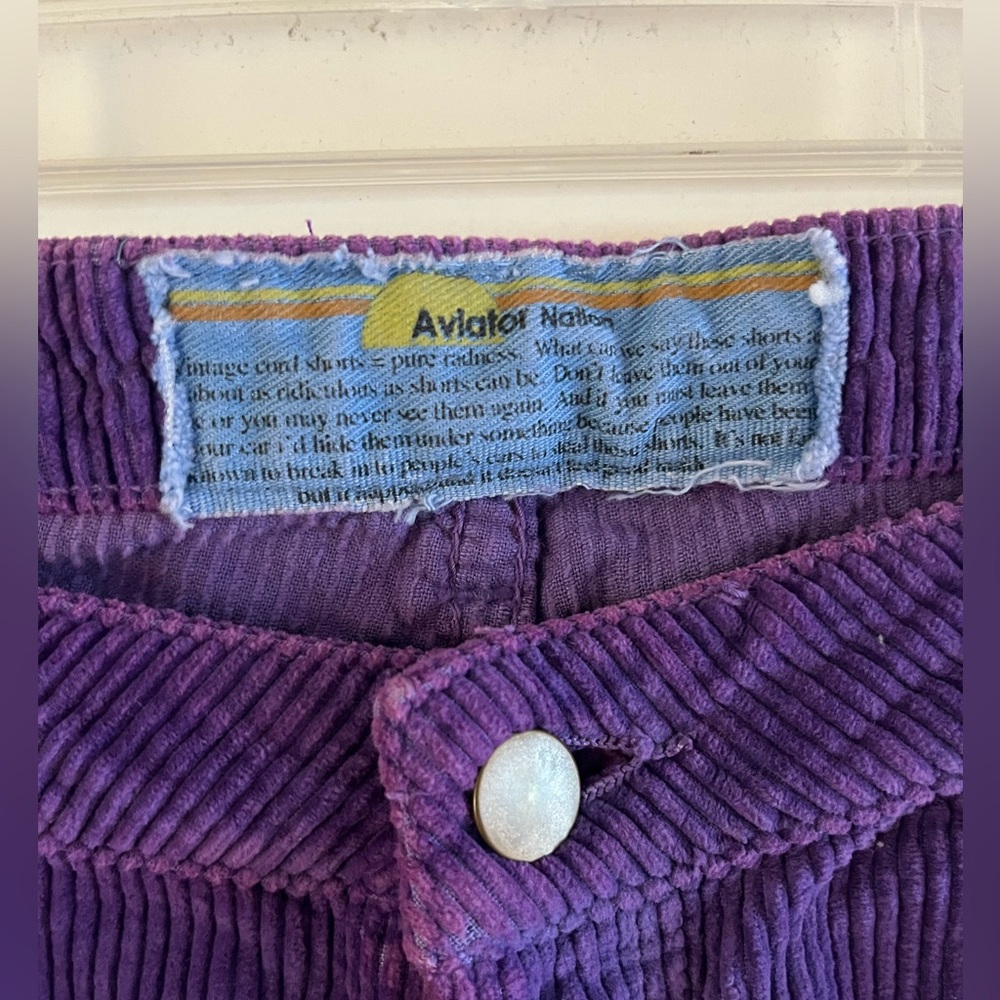 Aviator Nation Purple Corduroy Shorts - Picture 3 of 11